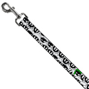 Dog Leash - Marvin the Martian Expressions Stacked White/Black/Green/Gold