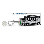 Dog Leash - Marvin the Martian Expressions Stacked White/Black/Green/Gold