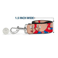 Load image into Gallery viewer, Dog Leash - Porky Pig Expressions Red
