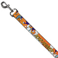 Load image into Gallery viewer, Dog Leash - ROAD RUNNER w/Road Runner Poses Orange
