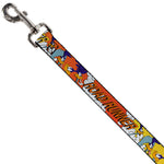 Dog Leash - ROAD RUNNER w/Road Runner Poses Orange
