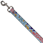 Dog Leash - MEEP MEEP!! w/Road Runner Poses Baby Blue