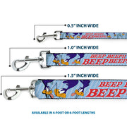 Dog Leash - MEEP MEEP!! w/Road Runner Poses Baby Blue