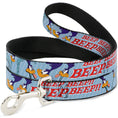 Load image into Gallery viewer, Dog Leash - MEEP MEEP!! w/Road Runner Poses Baby Blue

