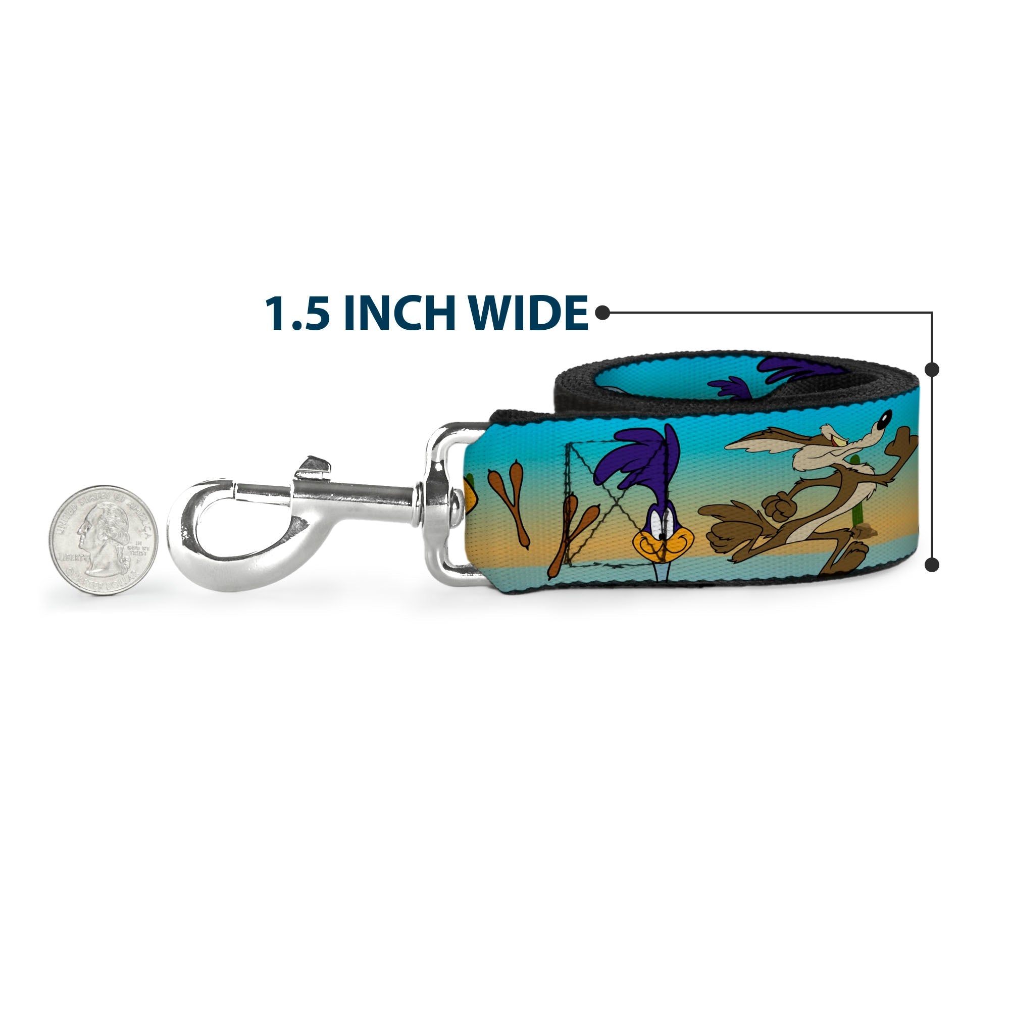 Dog Leash - Road Runner/Wile E. Coyote Scene1 Brown Fade