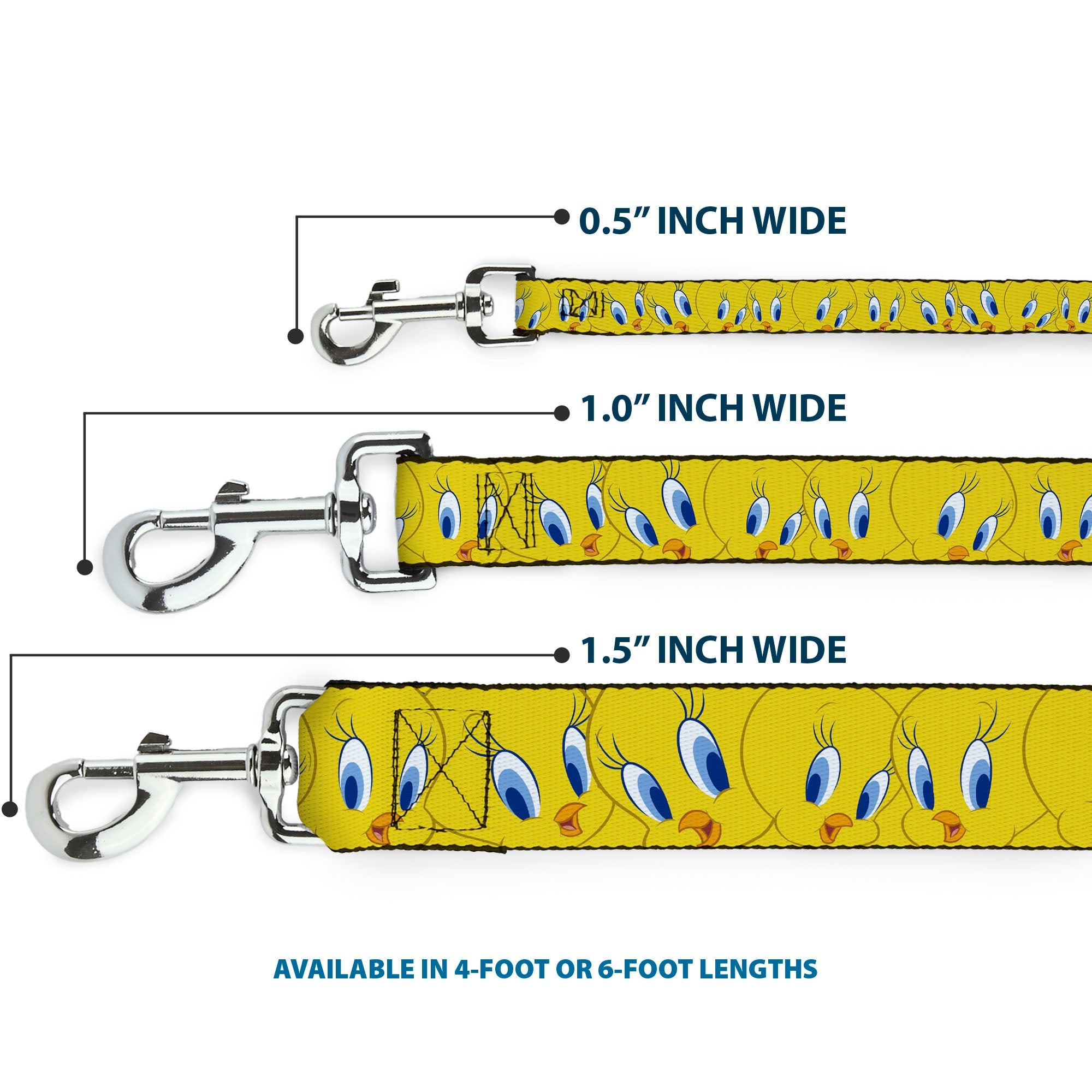 Dog Leash - Tweety Bird Expressions Yellow