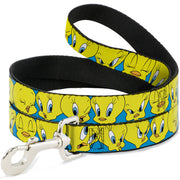 Dog Leash - Tweety Bird CLOSE-UP Expressions Baby Blue