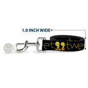 Dog Leash - Tweety Bird Poses CUTE AND SWEET Black/Yellow