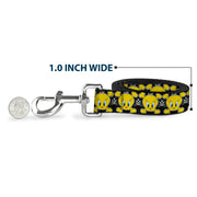 Dog Leash - Tweety Bird & Crossbones Black/White/Yellow