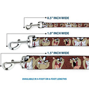 Dog Leash - Tasmanian Devil Expressions Brown