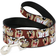 Dog Leash - Tasmanian Devil Expressions Brown