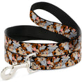 Load image into Gallery viewer, Dog Leash - Tasmanian Devil Vortex Poses Stacked Black
