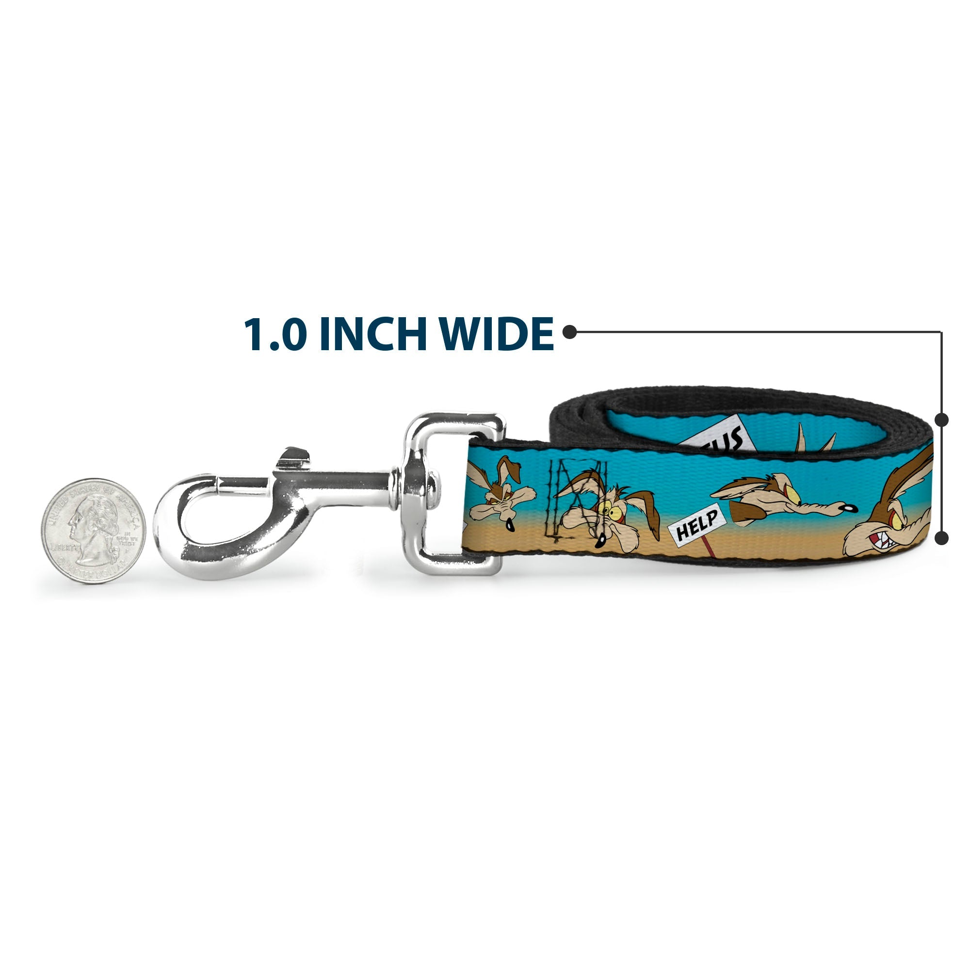 Dog Leash - WILE E. COYOTE Expressions/Signs Desert