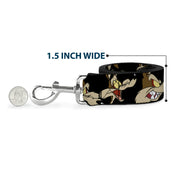 Dog Leash - Wile E. Coyote Expressions Black