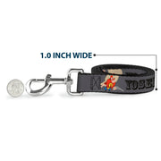 Dog Leash - YOSEMITE SAM w/Poses Gray