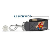 Dog Leash - YOSEMITE SAM w/Poses Gray