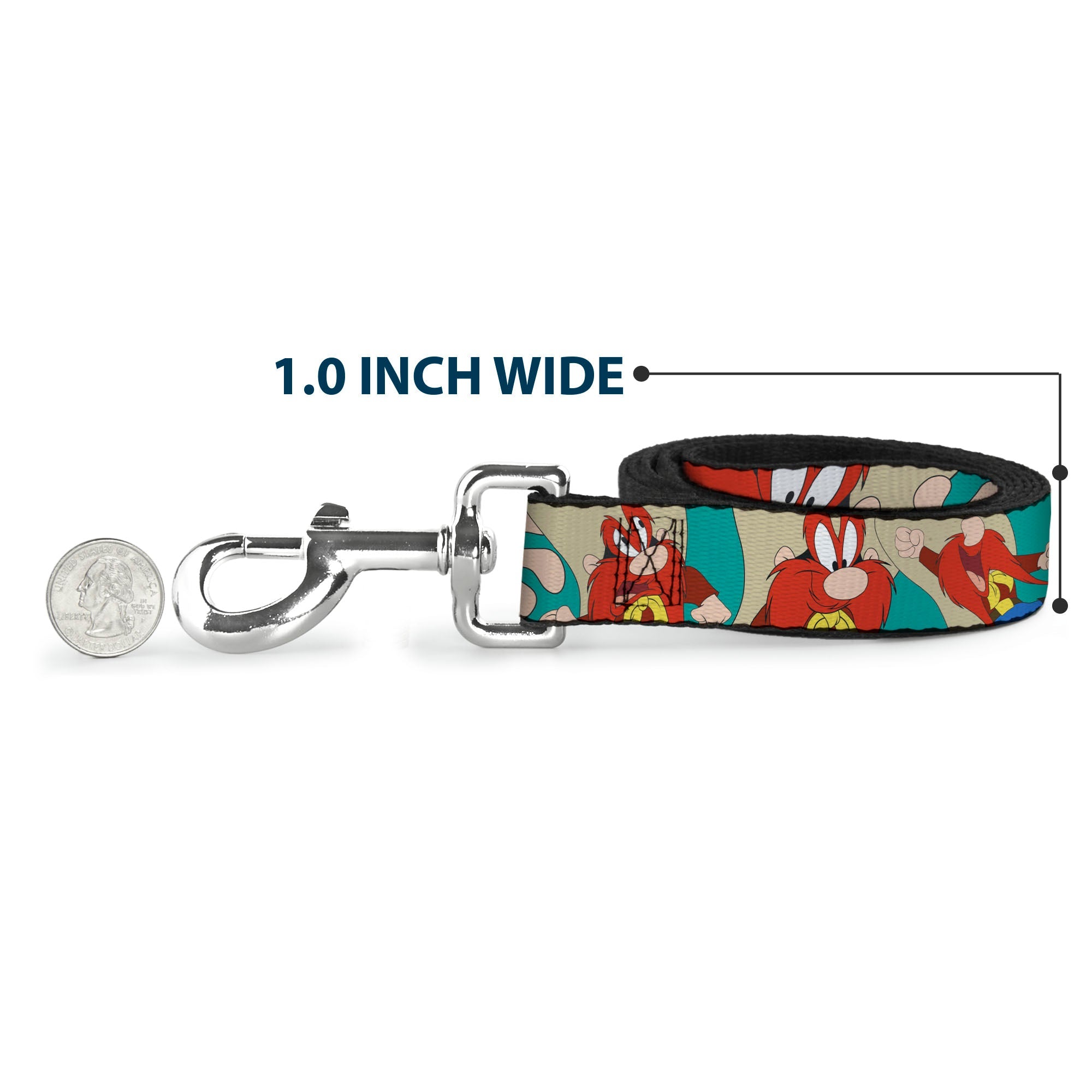 Dog Leash - Yosemite Sam Poses Turquoise