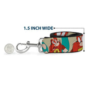 Dog Leash - Yosemite Sam Poses Turquoise
