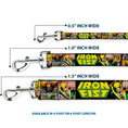 Load image into Gallery viewer, Dog Leash - Retro IRON FIST Action Pose/Comic Scene Blocks Black/Green/Yellow
