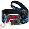 Load image into Gallery viewer, Dog Leash - BLACK PANTHER Action Poses/Stacked Comics Grays/Yellow/Blue/Red
