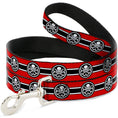 Load image into Gallery viewer, Dog Leash - HYDRA Logo/Stripe Red/Black/White

