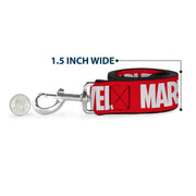 Dog Leash - MARVEL Red Brick Logo Red/White