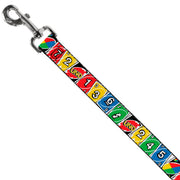 Dog Leash - UNO Cards Lineup Stack Multi Color