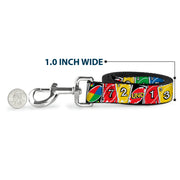 Dog Leash - UNO Cards Lineup Stack Multi Color