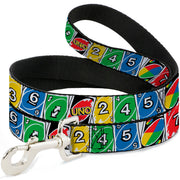 Dog Leash - UNO Cards Lineup Stack Multi Color