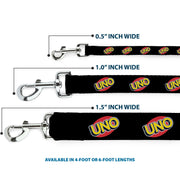 Dog Leash - UNO Game Logo Black/Red/Yellow