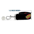 Load image into Gallery viewer, Dog Leash - UNO Game Logo Black/Red/Yellow
