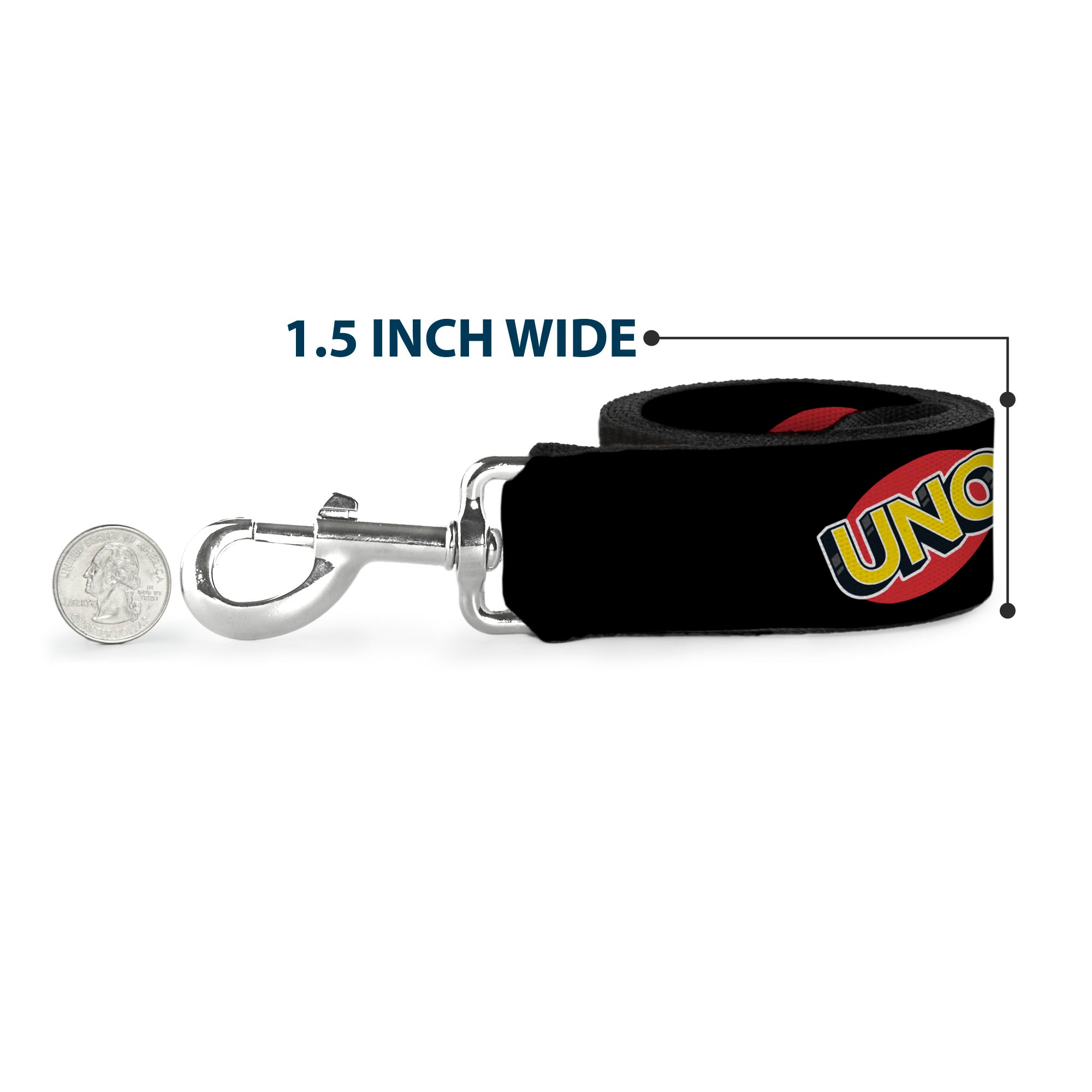 Dog Leash - UNO Game Logo Black/Red/Yellow