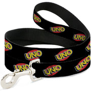 Dog Leash - UNO Game Logo Black/Red/Yellow