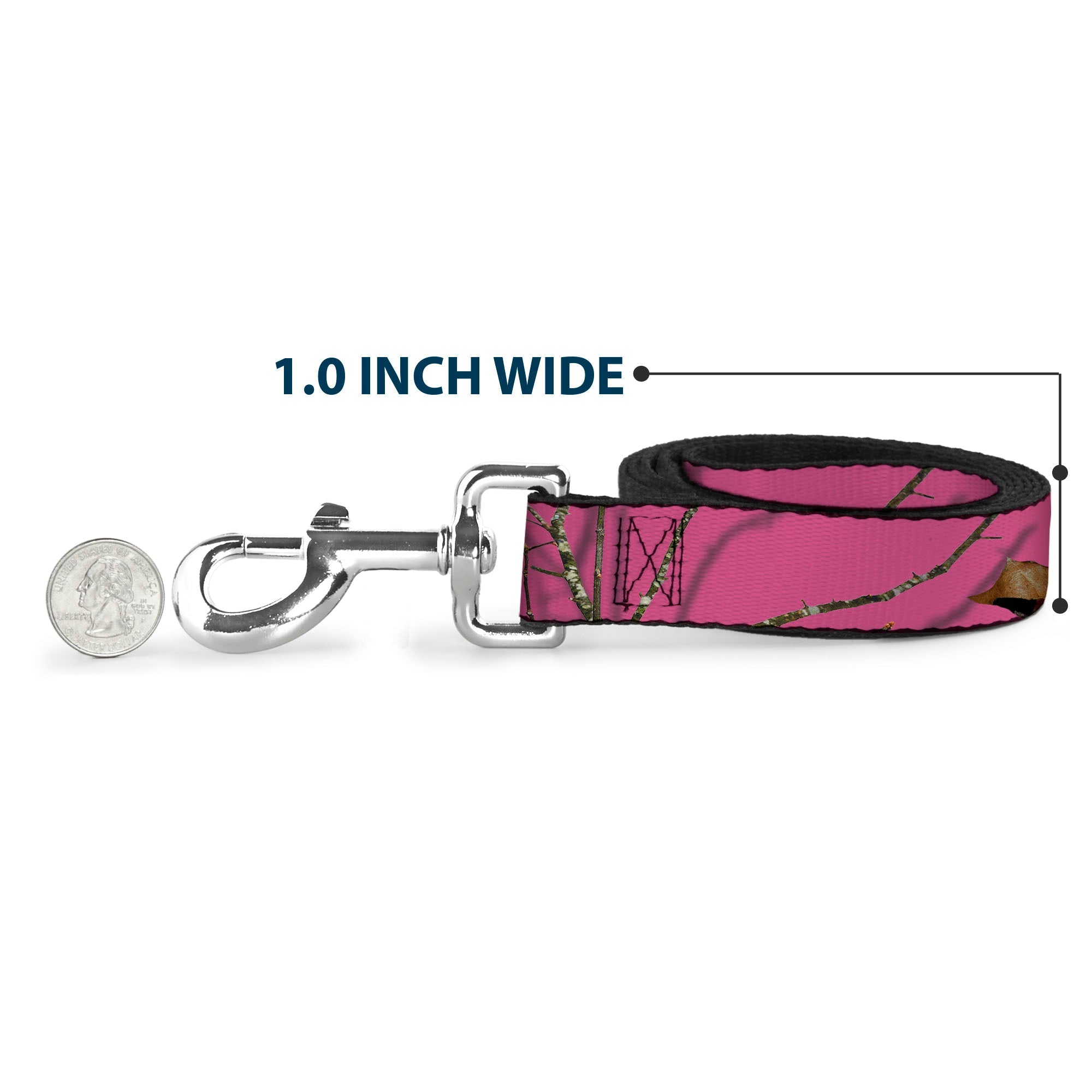 Dog Leash - Mossy Oak Country Roots Camo Fuchsia