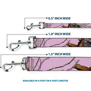 Dog Leash - Mossy Oak Country Roots Camo Baby Pink