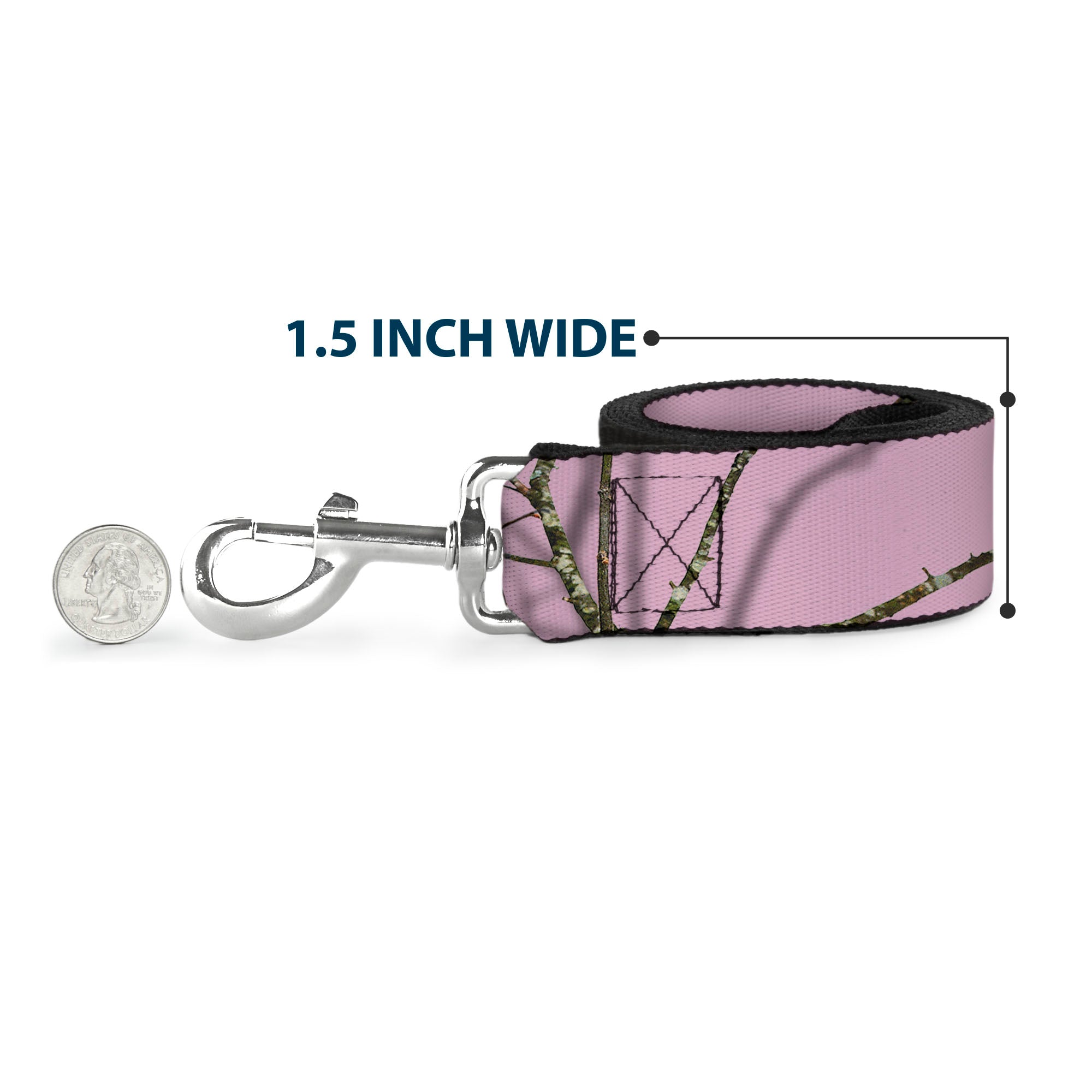 Dog Leash - Mossy Oak Country Roots Camo Baby Pink