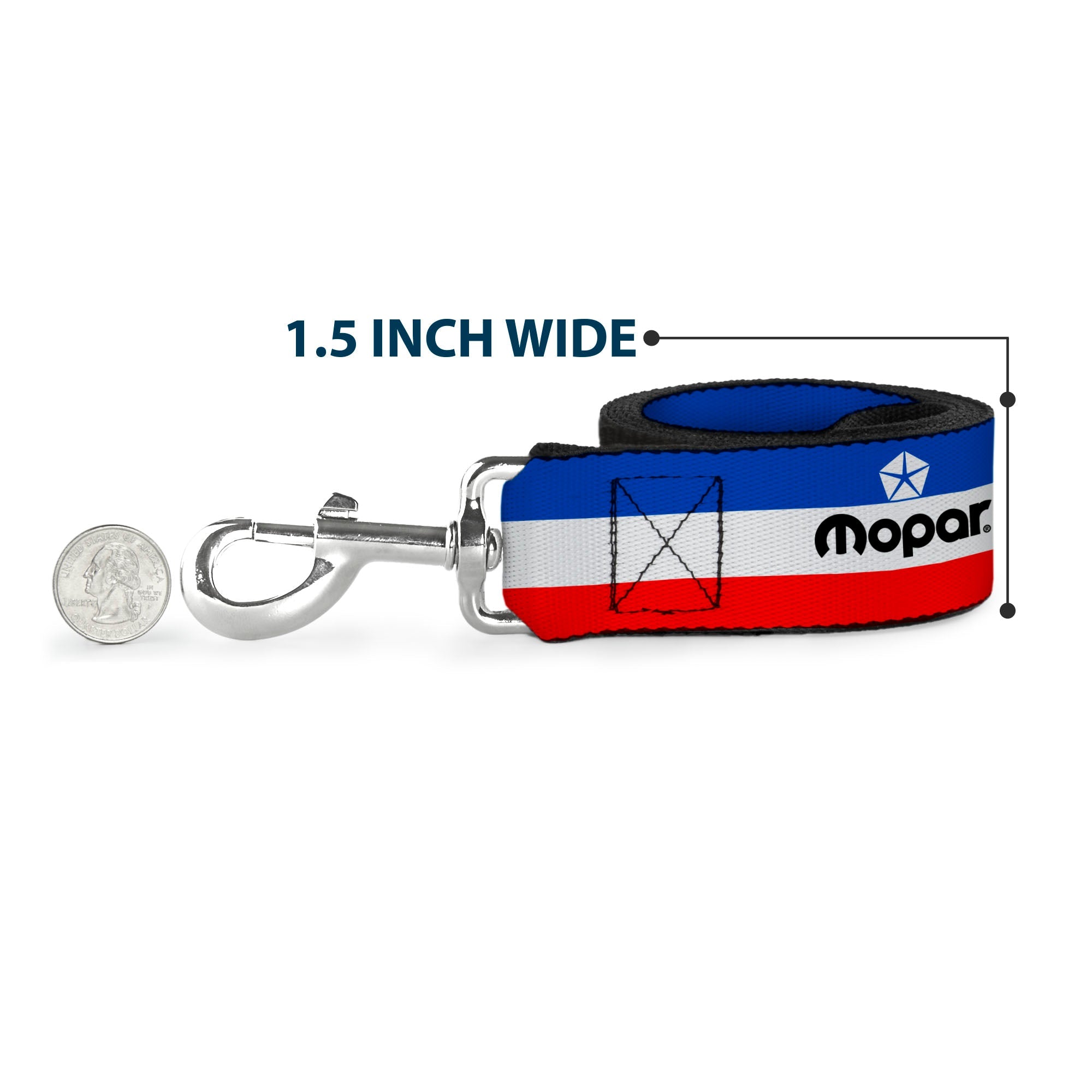 Dog Leash - MOPAR Logo/Stripe Blue/White/Red