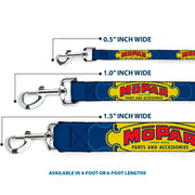 Dog Leash - MOPAR 1937-1947 Logo-USE CHRYSLER ENGINEERED MOPAR PARTS AND ACCESSORIES Blue/Yellow/Red