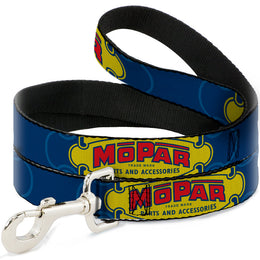 Dog Leash - MOPAR 1937-1947 Logo-USE CHRYSLER ENGINEERED MOPAR PARTS AND ACCESSORIES Blue/Yellow/Red