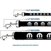 Dog Leash - MOPAR Logo Repeat Black/White