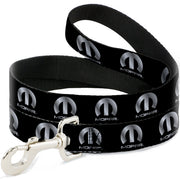 Dog Leash - MOPAR Logo Repeat Black/Silver Gradient