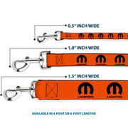 Dog Leash - MOPAR Logo Repeat Orange/Black