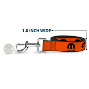 Dog Leash - MOPAR Logo Repeat Orange/Black