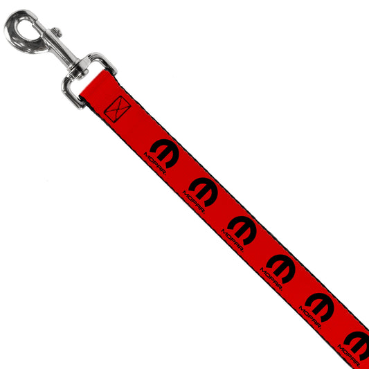 Dog Leash - MOPAR Logo Repeat Red/Black