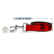 Dog Leash - MOPAR Logo Repeat Red/Black