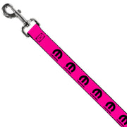 Dog Leash - MOPAR Logo Repeat Hot Pink/Black