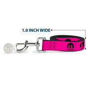 Dog Leash - MOPAR Logo Repeat Hot Pink/Black