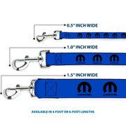 Dog Leash - MOPAR Logo Repeat Blue/Black