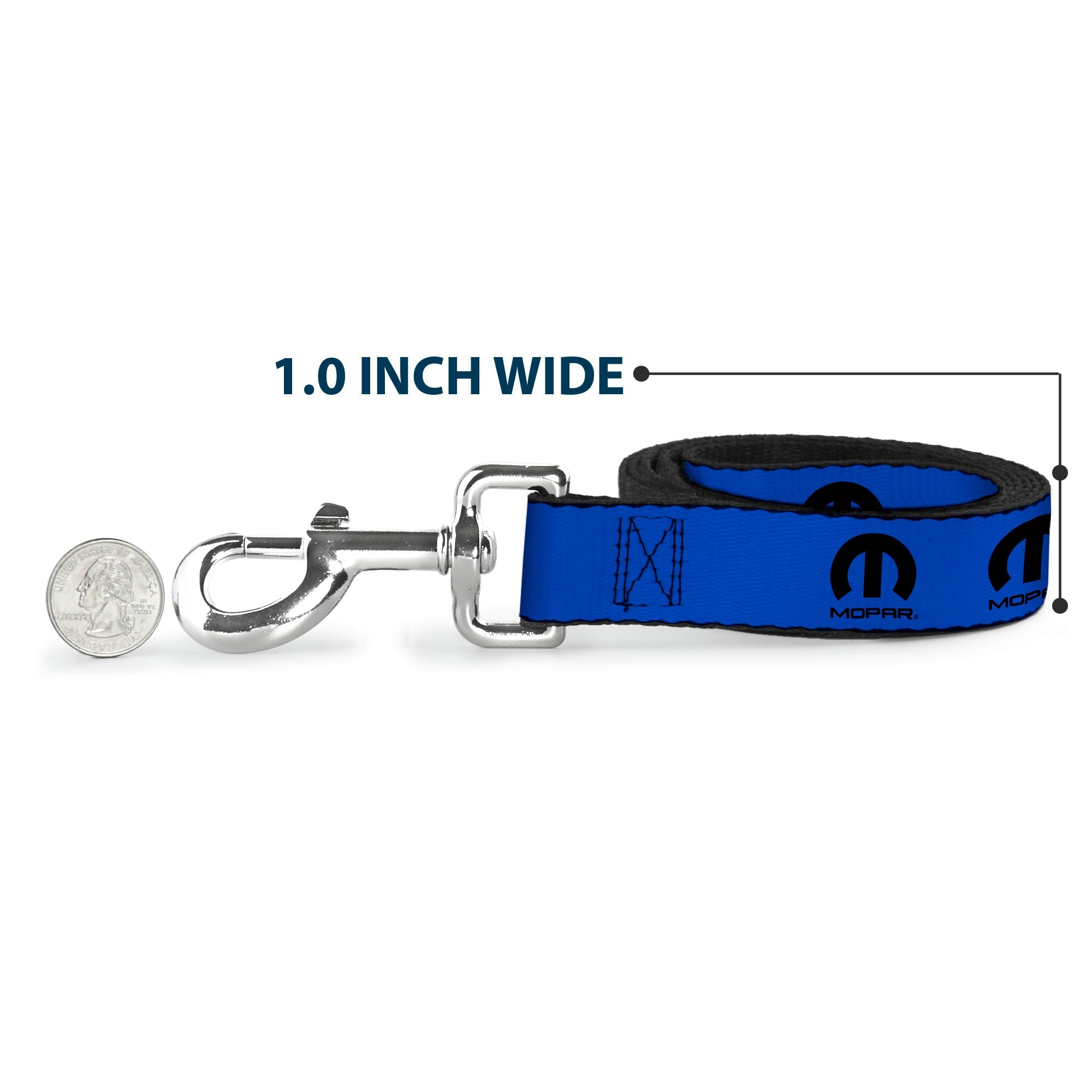 Dog Leash - MOPAR Logo Repeat Blue/Black