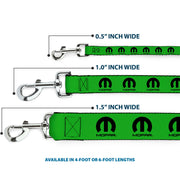 Dog Leash - MOPAR Logo Repeat Green/Black